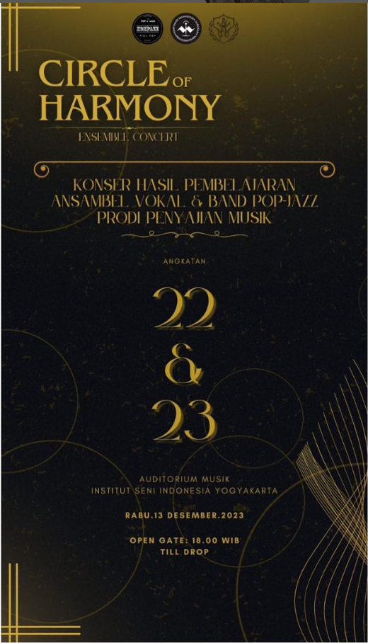 Konser Hasil Pembelajaran Ensambel Vokal dan Band Pop/Jazz Angkatan 2022