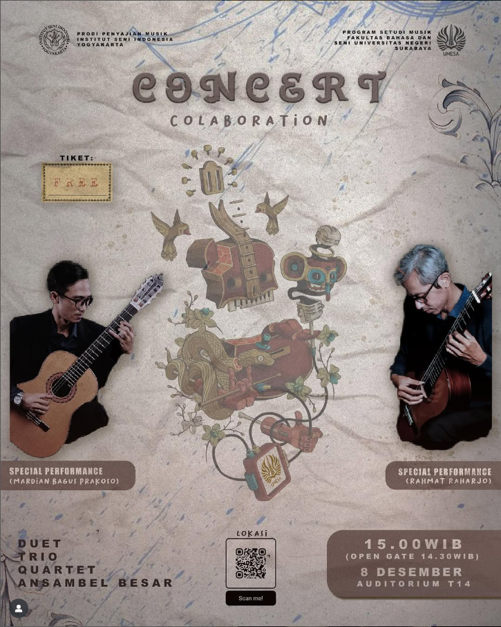 Workshop Gitar dan Konser Kolaborasi Prodi Penyajian Musik dan Prodi Musik UNESA
