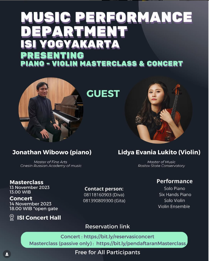 Piano - Violin Masterclass and Concert 2023